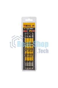 Набор бит Denzel PH2х150, сталь S2, круглый профиль, 5 шт.