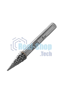 Борфреза по металлу Denzel твердосплавная, коническая, тип-M, 8 мм