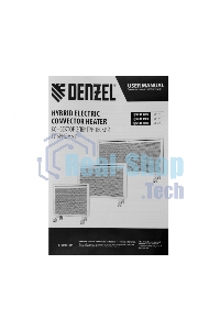 Конвектор гибридный Denzel HybridX-2000 белый, 2000 Вт, 30 м2, термостат, дисплей