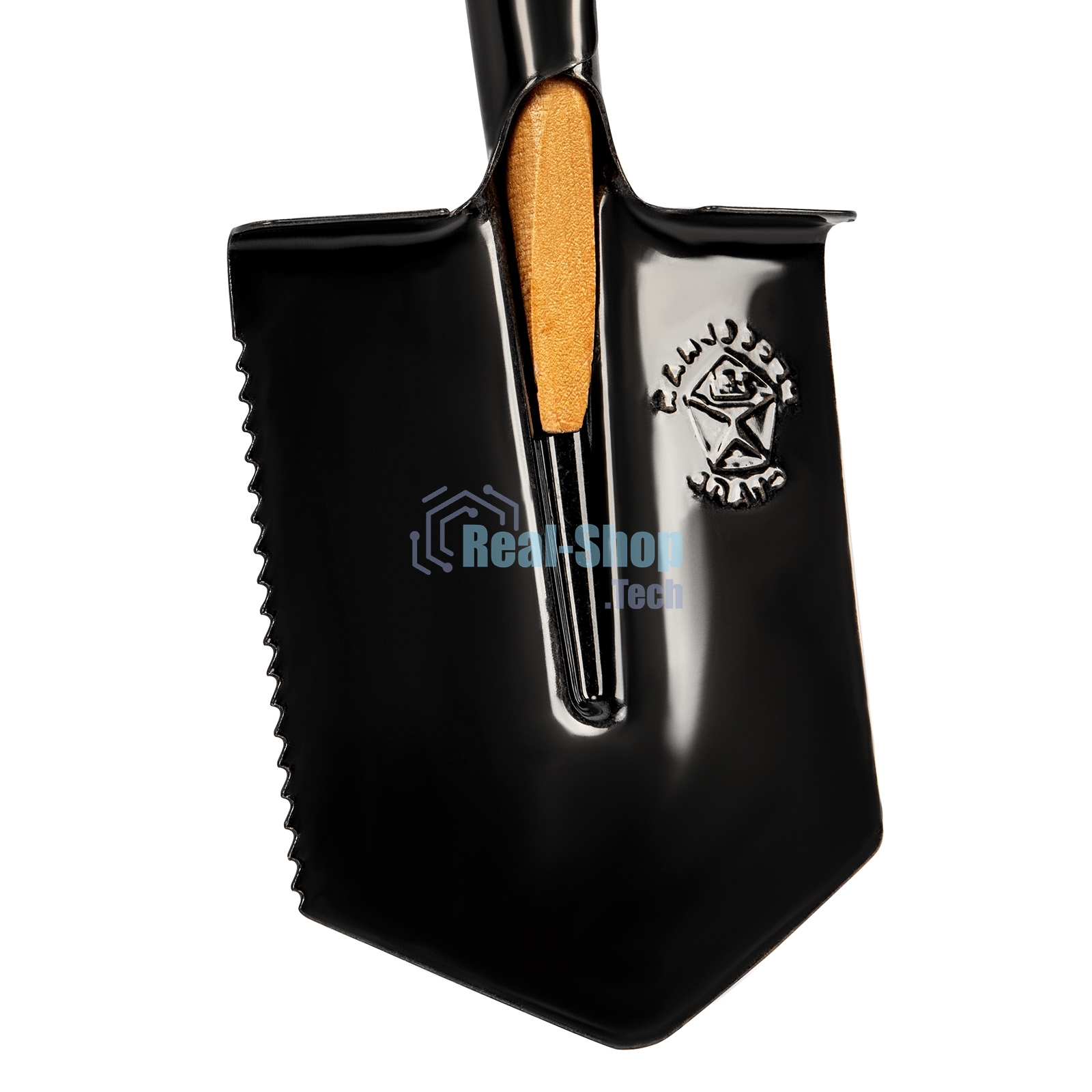 Лопата саперная Сибртех 150х180х510 мм, деревянный черенок, с зубьями