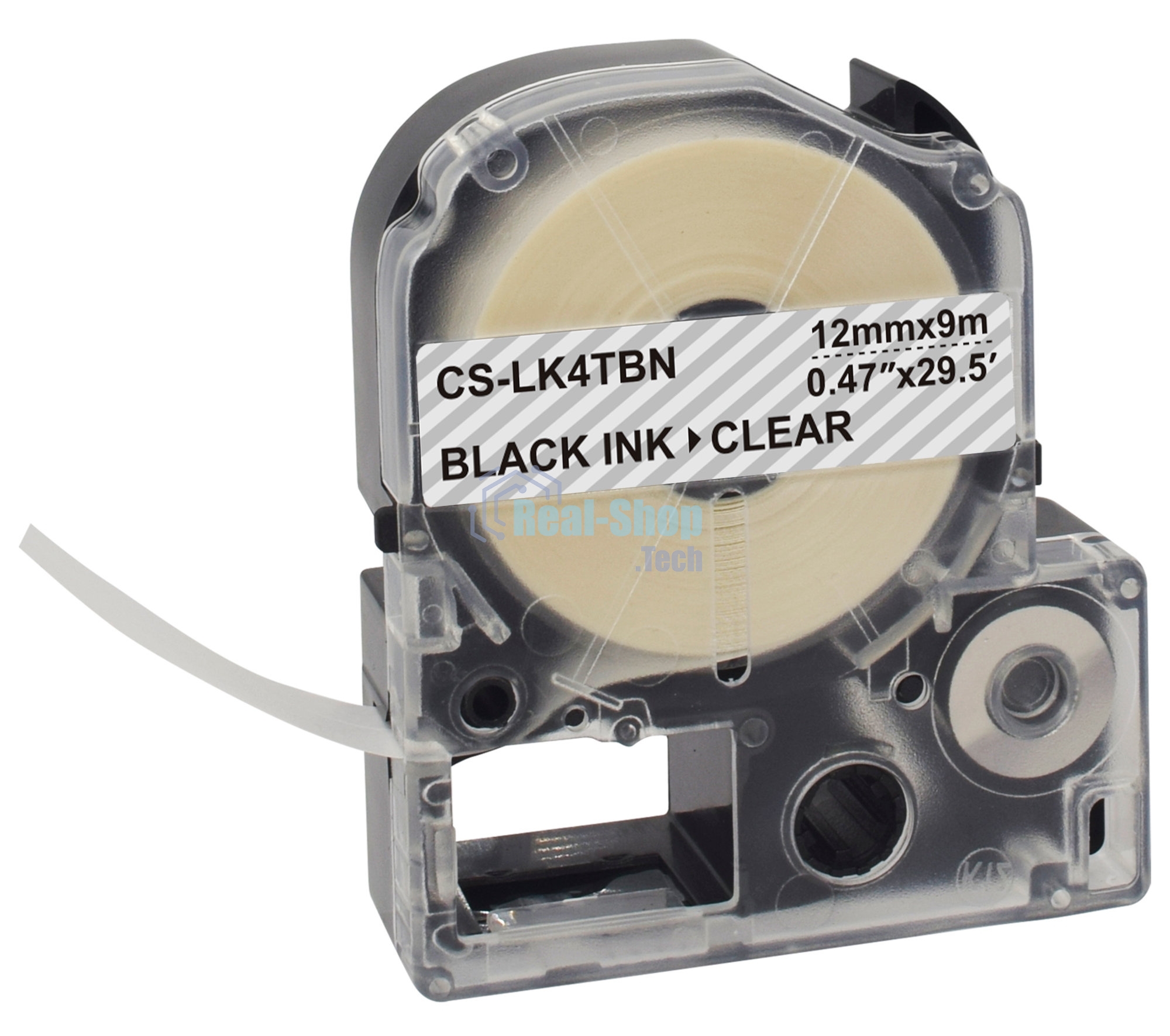 Картридж ленточный Cactus CS-LK4TBN черный, 12 мм, 9 м для Epson LW300/LW400/LW700/LW600P/LW1000P/K400/Z700/Z900