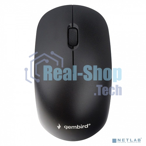 Мышь беспроводная Gembird MUSW-435 черный, 1600 dpi, радиоканал, USB, кнопки - 3
