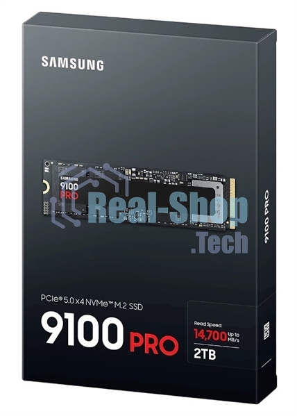 Накопитель SSD 2Tb Samsung 9100 PRO, M.2, PCI-E 5.0 x4, TLC 3D NAND R/W - 14800/13400 Mb/s