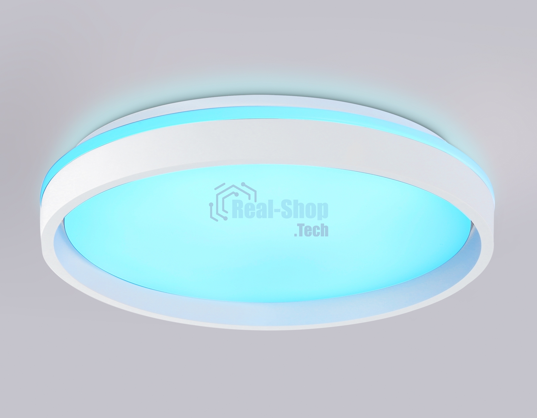 Светодиодный светильник RGB Ambrella light FZ607 WH/GD белый/золото IP20 66W 3000K-6500K+RGB D490*85 (ПДУ ИК)