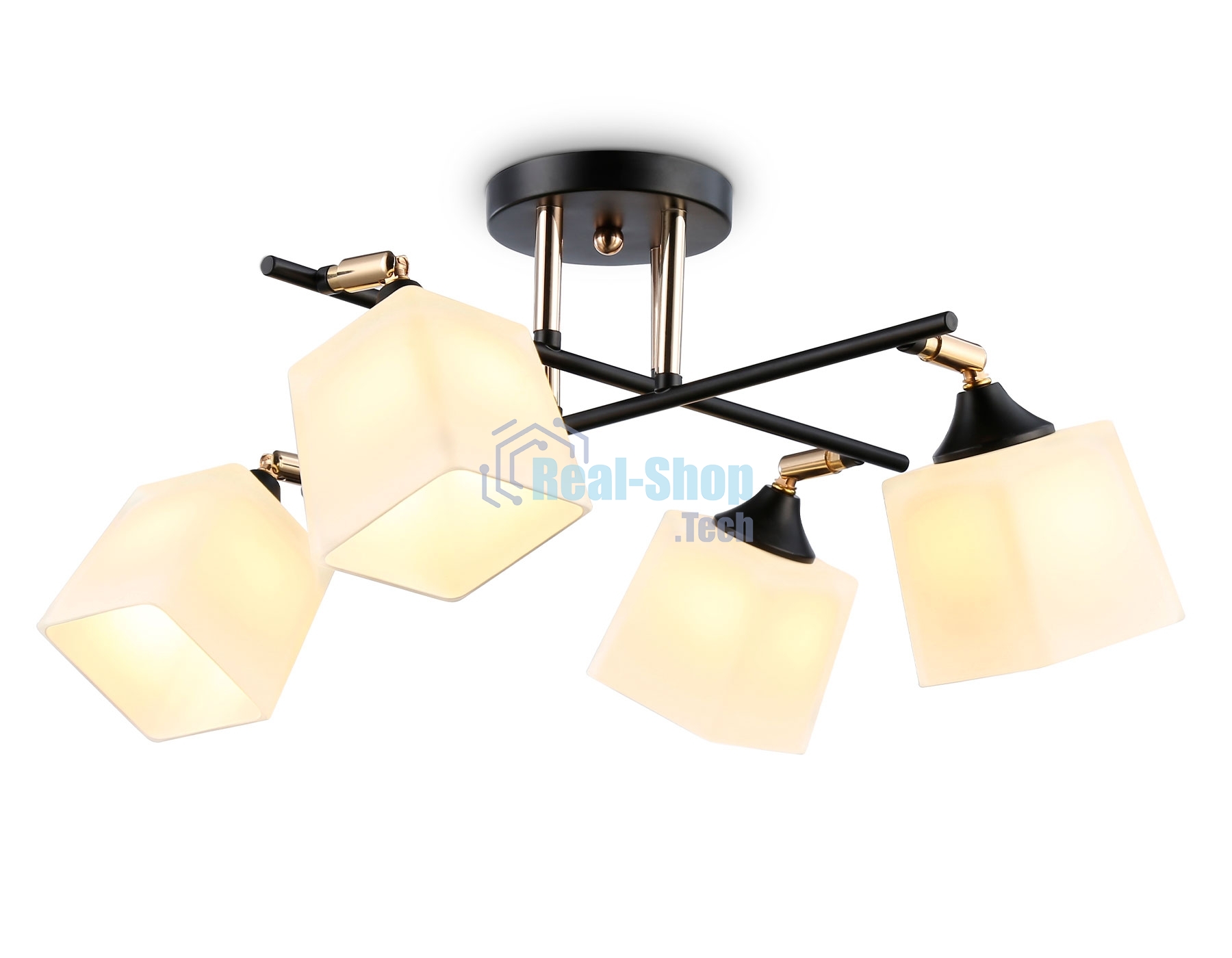 Светильник Ambrella light TR303084/4 BK/FGD/FR черный/золото/белый матовый E27/4 max 40W 580*580*250