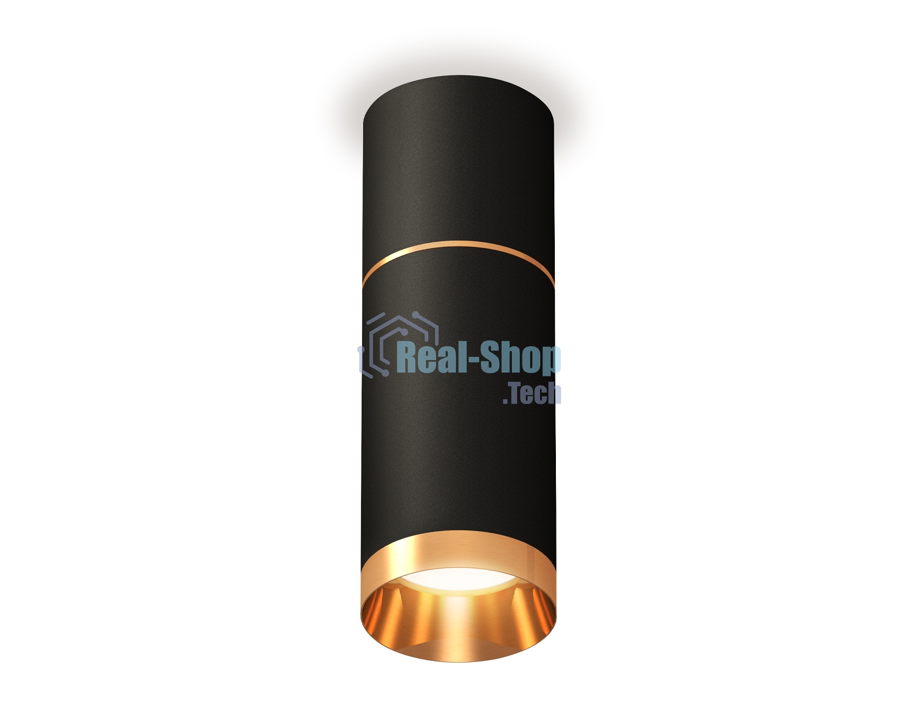 Светильник Ambrella Light XS6323062 SBK/PYG черный песок/золото желтое полированное MR16 GU5.3 (C6302, A2062, C6323, N6134)