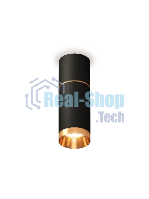 Светильник Ambrella Light XS6323062 SBK/PYG черный песок/золото желтое полированное MR16 GU5.3 (C6302, A2062, C6323, N6134)