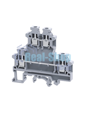 Клемма двухярусные винтовая OptiClip CDL-4-2L-I-серый