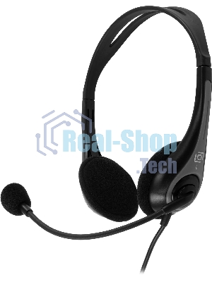 Гарнитура Oklick HS-M300 чёрный/серый, проводная, USB