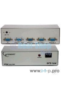 Разветвитель GVS124 Разветвитель сигнала VGA на 4 монитора (Gembird/Cablexpert)