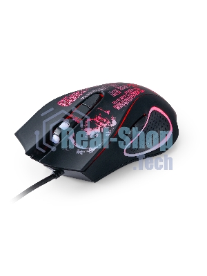 Мышь проводная Qumo Gremlin M37 черный, 3200 dpi, USB, кнопки - 6