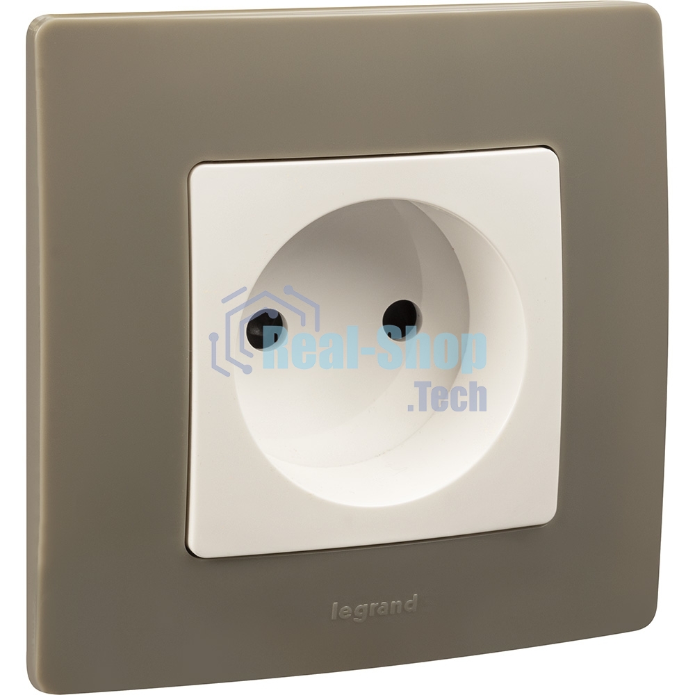 Розетка 2К винт., защ.шт., белый ETIKA Розетка 2К винт., защ.шт., белый