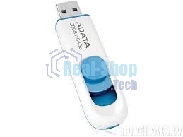 Флешка USB ADATA С008 (AC008-64G-RWE), 64Gb, USB 2.0, R/W 15/5, белый/синий