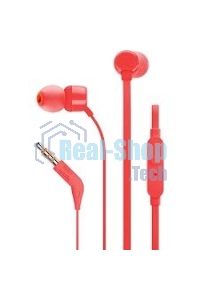 Наушники-гарнитура JBL T110 красный