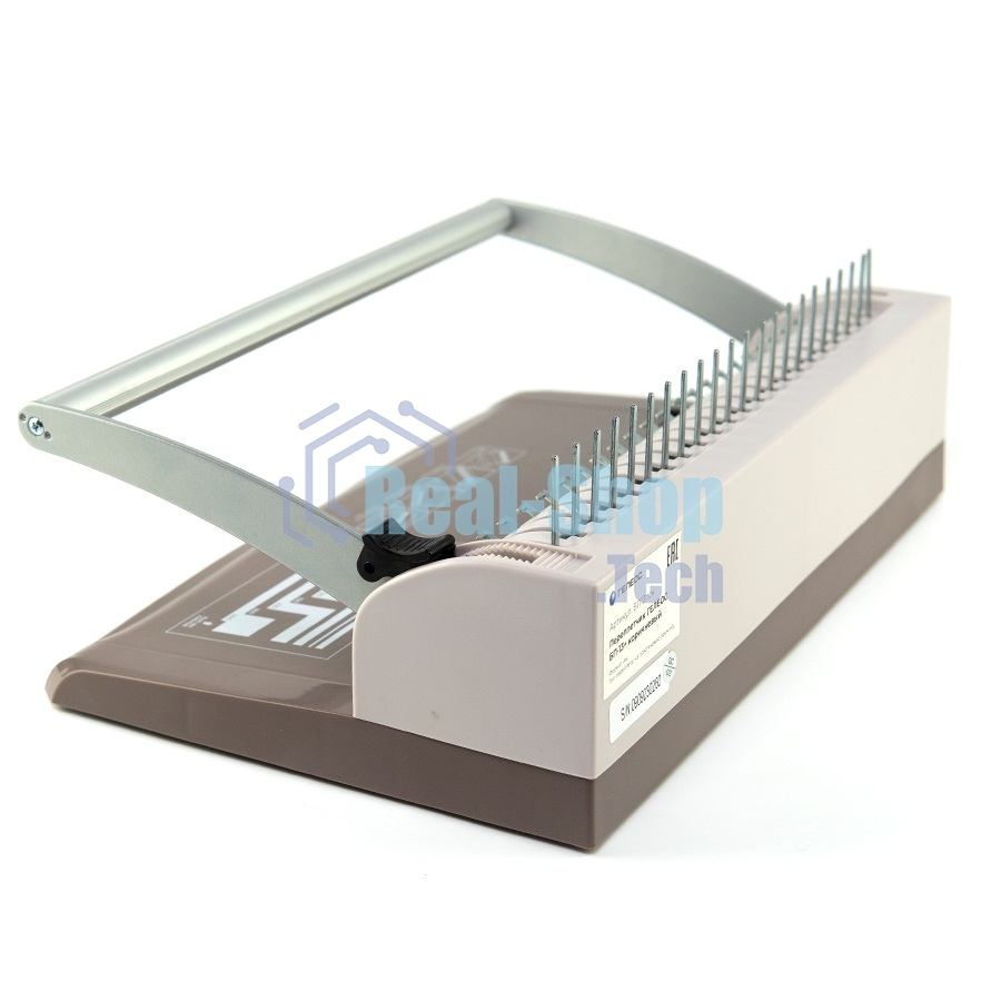 Переплетчик Heleos БП13пс коричневый (БП13ПСК) A4/перф.13л.сшив/макс.450л./пластик.пруж. (6-51мм)