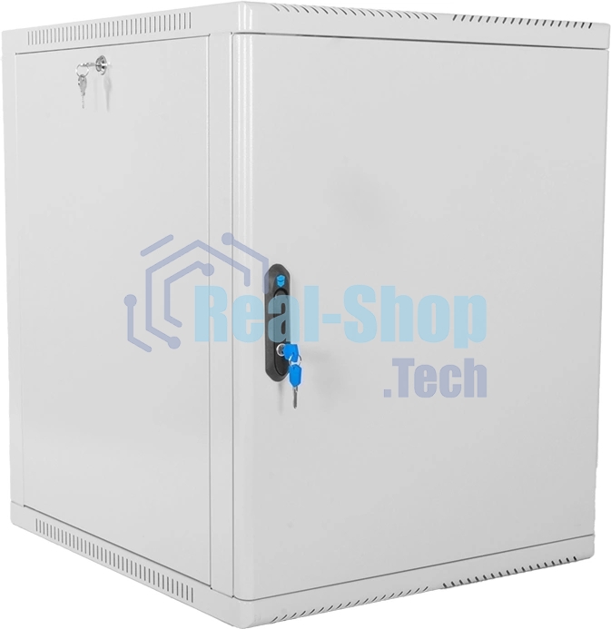 Шкаф коммутационный ЦМО (ШРН-15.500.1) настенный 15U 600x529 мм пер. дв. металл 200 кг серый 470 мм 180 град.