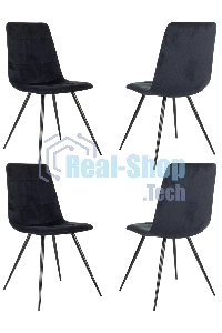 Стул для дома Бюрократ CH-K1_4 комплект 4 шт черный Holland 75 металл черный на ножках