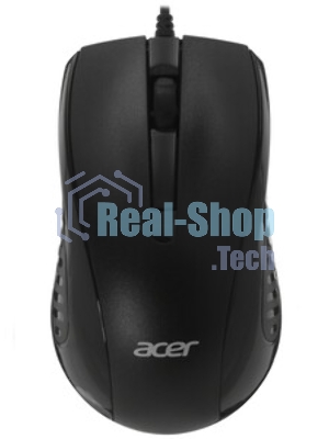 Мышь проводная Acer OMW136 черный, 1200 dpi, USB, кнопки - 3