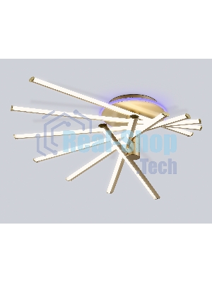 Потолочный светодиодный светильник Ambrella light FL6244 GD золото 125W 3000K-6400K+RGB 900*750*230 (ПДУ ИК)