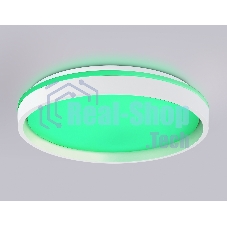 Светодиодный светильник RGB Ambrella light FZ607 WH/GD белый/золото IP20 66W 3000K-6500K+RGB D490*85 (ПДУ ИК)