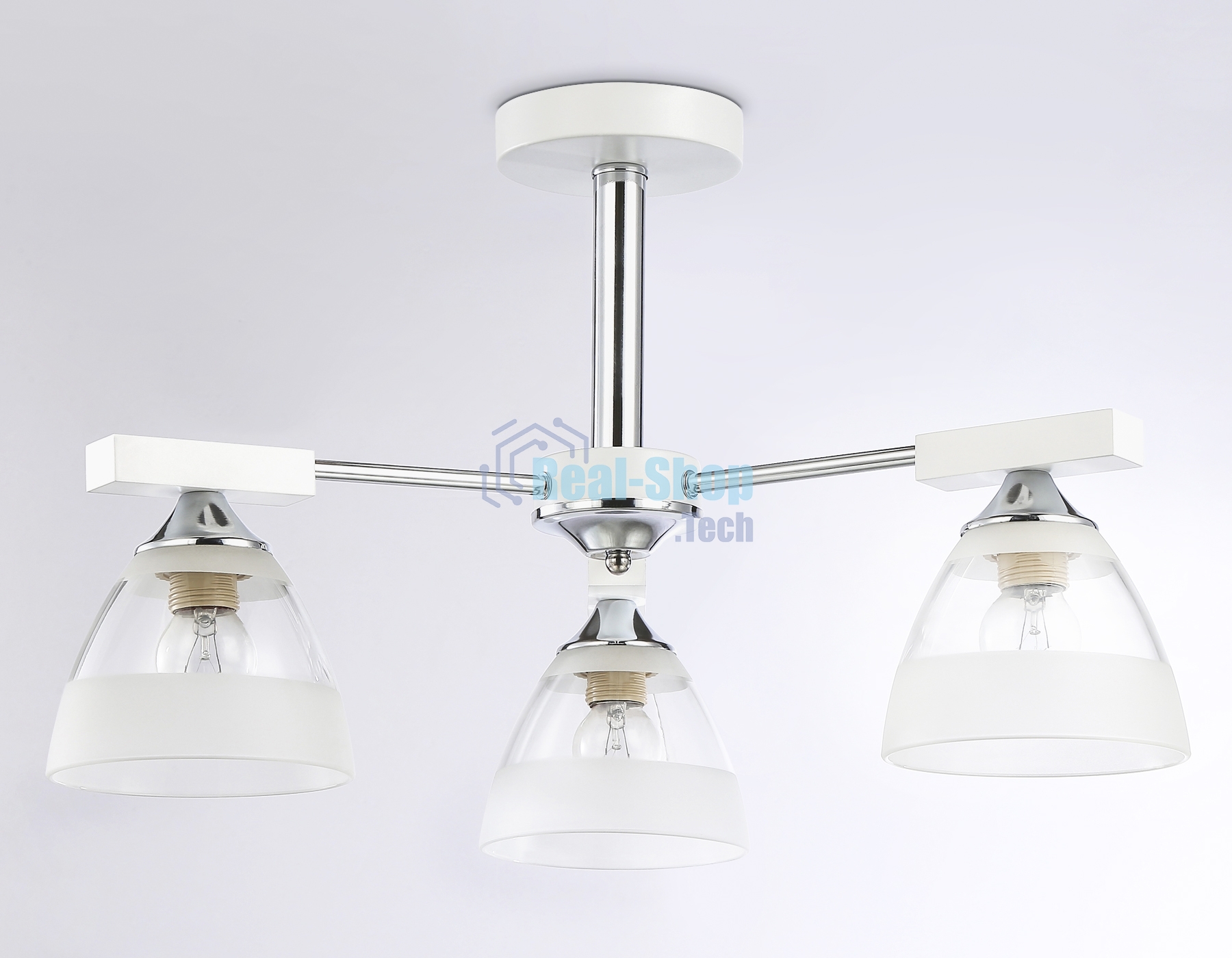 Светильник Ambrella light TR9091/3 WH/CH белый/хром E27*3 max 40W D570*270