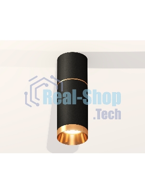 Светильник Ambrella Light XS6323062 SBK/PYG черный песок/золото желтое полированное MR16 GU5.3 (C6302, A2062, C6323, N6134)