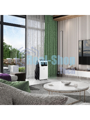 Кондиционер мобильный Ballu Aura BPAC-12 CP/N1_24Y 12000 BTU, 30 м², 52 дБ, охлаждение, осушение, белый