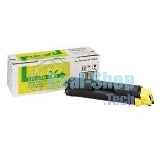 Картридж лазерный Kyocera TK-590Y (1T02KVANL0) желтый для FS-C2026MFP/C2126MFP/C2526MFP/C2626MFP/C5250DN 5000 стр.