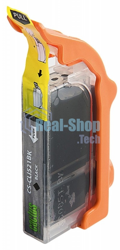 Картридж струйный Cactus CS-CLI521BK черный (8.4 мл) для Canon Pixma MP540/MP550/MP620/MP630/MP640/MP660/MP980/MP990/iP3600/iP4600/iP4700/MX860