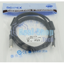 Кабель аудио-видео Behpex HDMI (m)/Mini HDMI (m) 2м. феррит.кольца черный