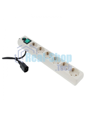 Сетевой фильтр Гарнизон ЕНW-0 0,5 м 6 розеток белый для UPS 