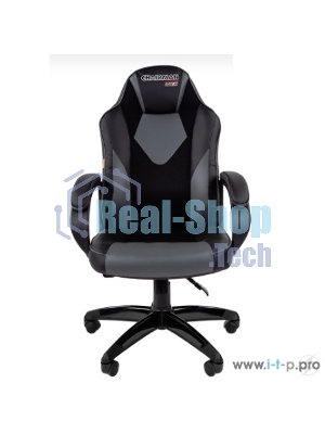 Кресло Chairman game 17 черный, экокожа, 120 кг, механизм качания