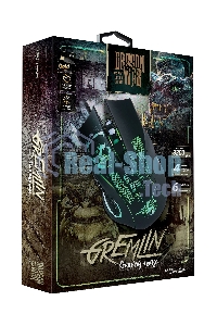 Мышь проводная Qumo Gremlin M37 черный, 3200 dpi, USB, кнопки - 6