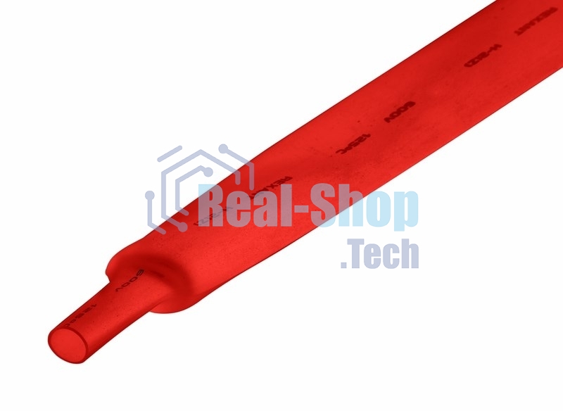 Термоусаживаемая трубка Rexant 22,0/11,0 мм, красная, упаковка 10 шт. по 1 м