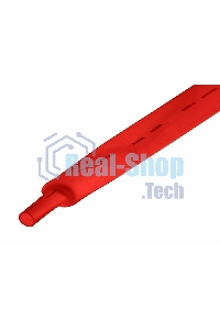 Термоусаживаемая трубка Rexant 22,0/11,0 мм, красная, упаковка 10 шт. по 1 м