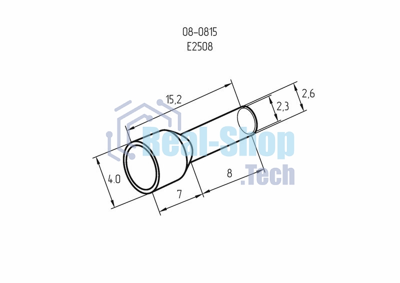 Наконечник штыревой втулочный изолированный Rexant F-8 мм 2.5 мм² (НШВи 2.5-8) синий