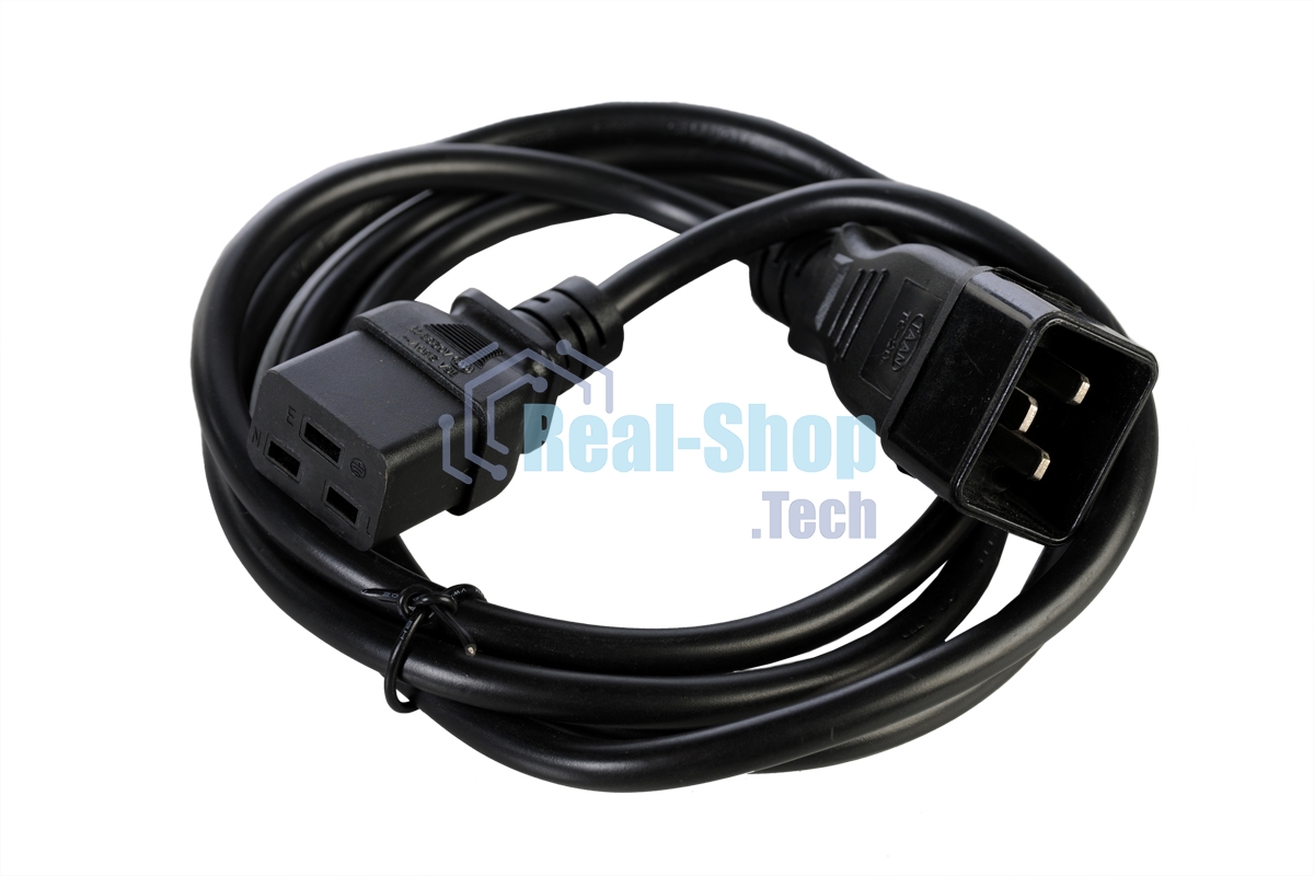 Шнур питания Rem R-16-CORD-C19-S-1.8 C19-Schuko проводник.:3x1.5мм2 1.8м 250В 16А (упак.:1шт) черный