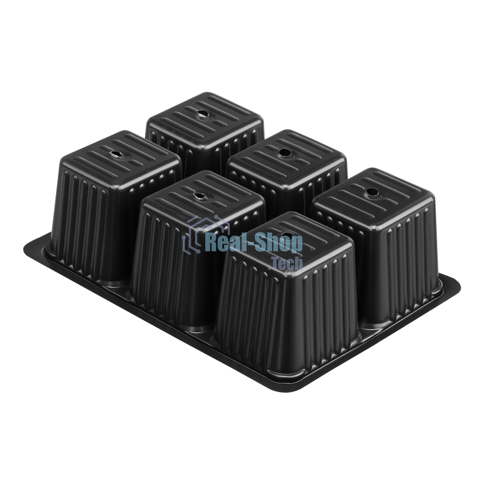 Кассета для рассады, 180х135х60 мм, 6 ячеек, полистирол, 5 шт. Россия