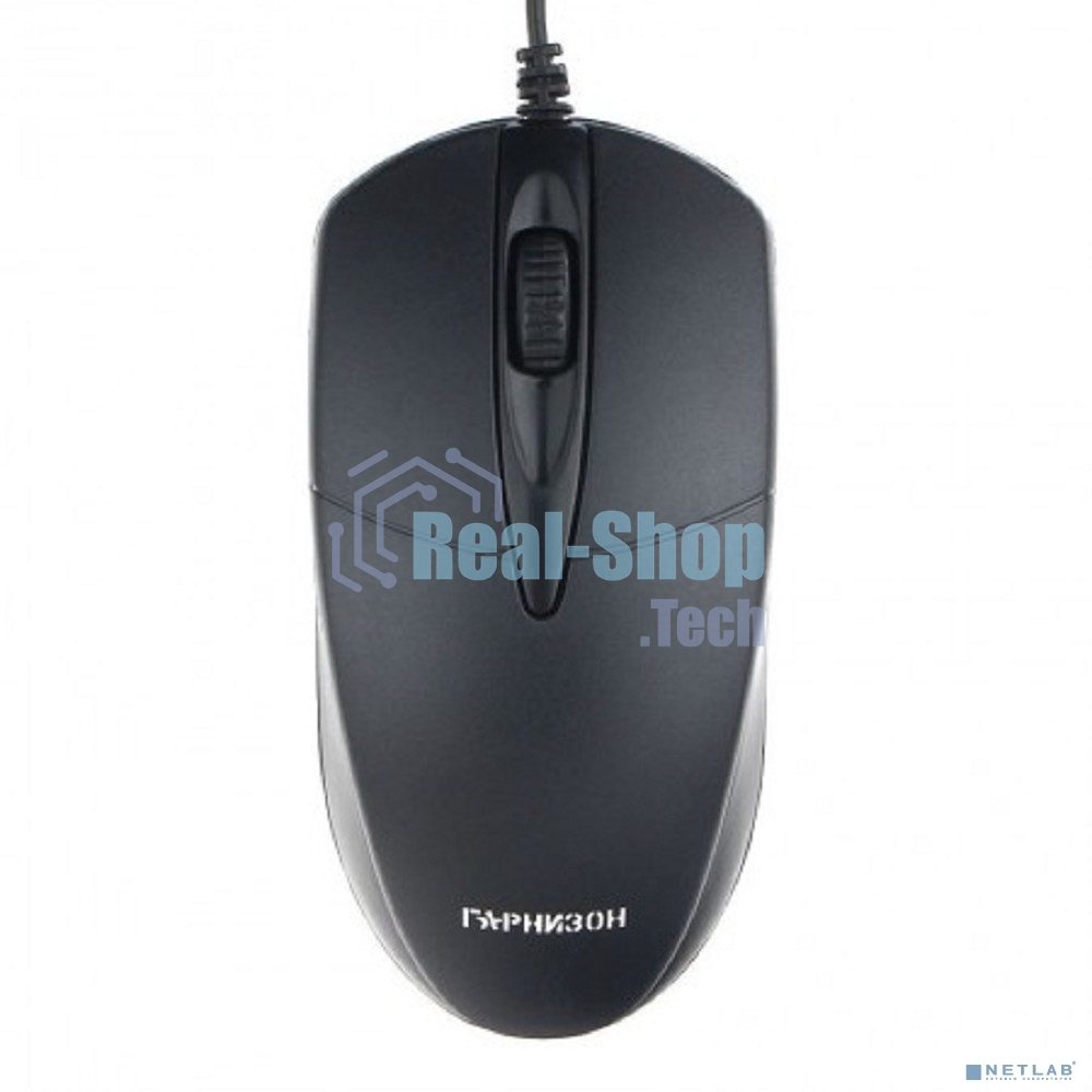 Мышь проводная Гарнизон GM-220XL черный, 1000 dpi, USB, кнопки - 3
