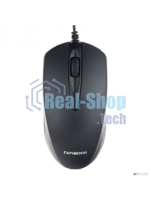 Мышь проводная Гарнизон GM-220XL черный, 1000 dpi, USB, кнопки - 3