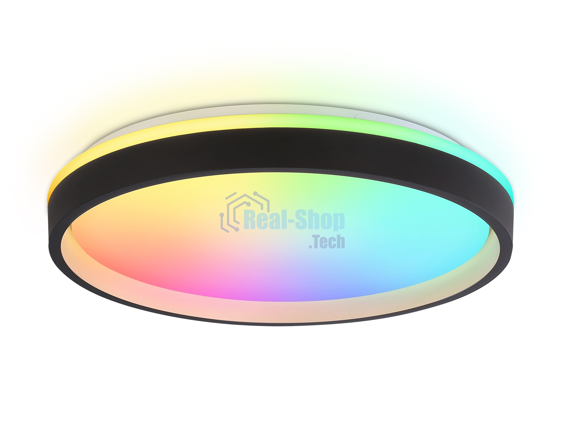 Светодиодный светильник RGB Ambrella light FZ610 BK/GD черный/золото IP20 66W 3000K-6500K+RGB D490*85 (ПДУ ИК)