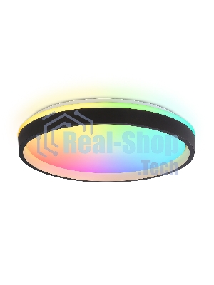Светодиодный светильник RGB Ambrella light FZ610 BK/GD черный/золото IP20 66W 3000K-6500K+RGB D490*85 (ПДУ ИК)