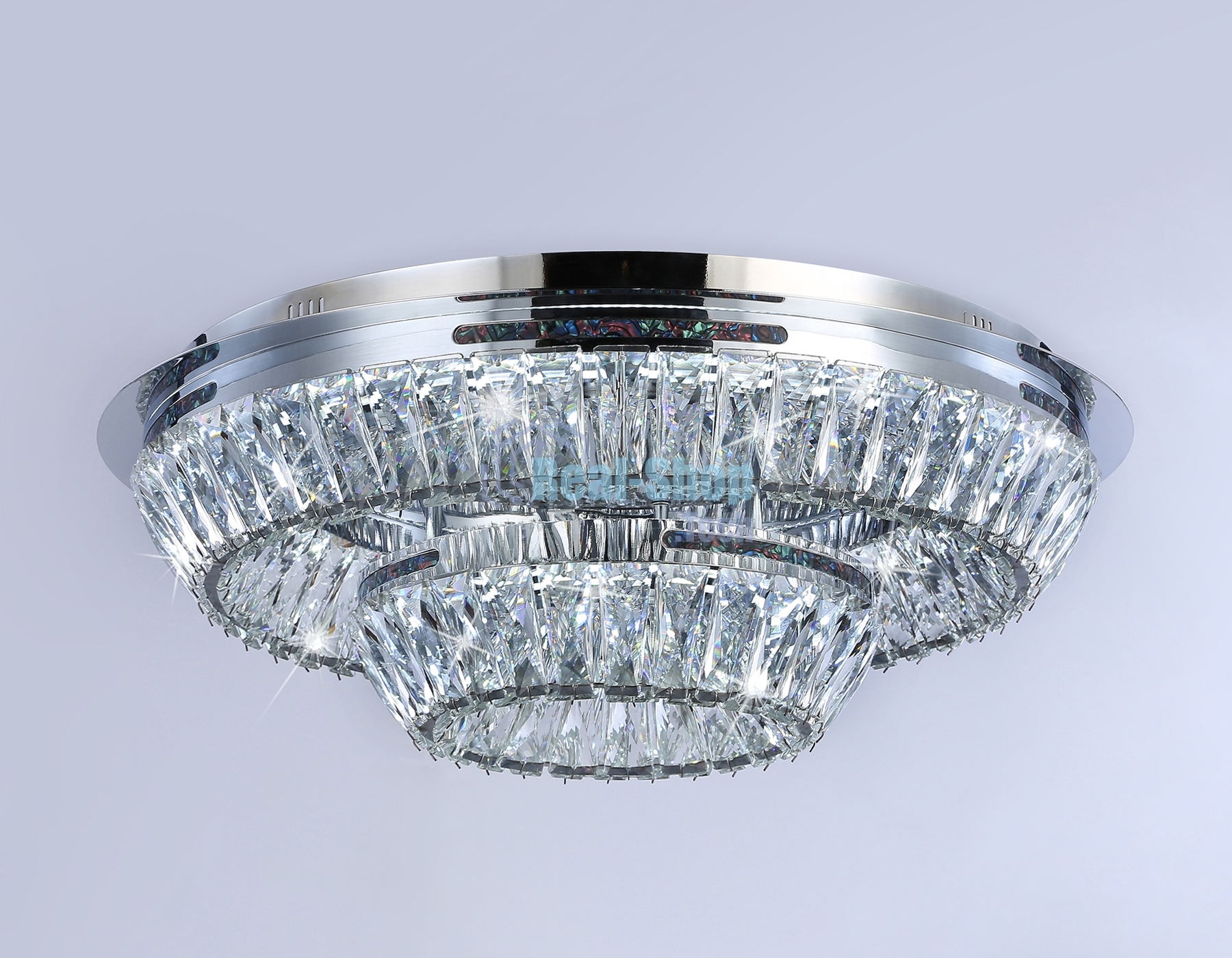 Светильник Ambrella light TR5029 CH/CL хром/прозрачный 3000K/4200K/6400K 81W D600*207 (Без ПДУ)