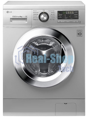 Стиральная машина LG F1296TD4 серебристый, загрузка фронтальная 8 кг, 1200 об/мин, класс: А