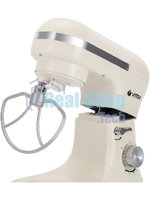 Миксер Vitek VT-PM0110 кремовый, стационарный, 1500 Вт, 4.5 л, 8 скоростей