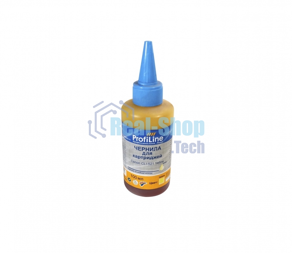 Чернила ProfiLine PL-CLI-521Y для принтеров Canon Pixma Ip3600/IP4600/MP540/MP620/MP630/MP980 Yellow 100 мл водн