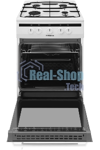 Плита газовая Hansa FCGW51001 белый, конфорок 4 шт, духовка 56 л, 50 см x 85 см x 60 см