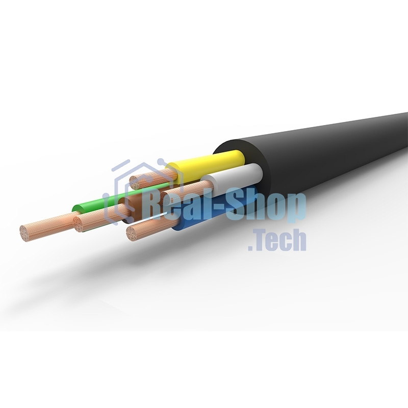 Кабель промышленный Rexant гибкий КГтп-ХЛ 5х4 мм², длина 20 метров, ГОСТ