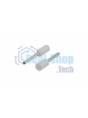 Наконечник штыревой втулочный изолированный Rexant F-8 мм 0.5 мм² (НШВи 0.5-8) белый