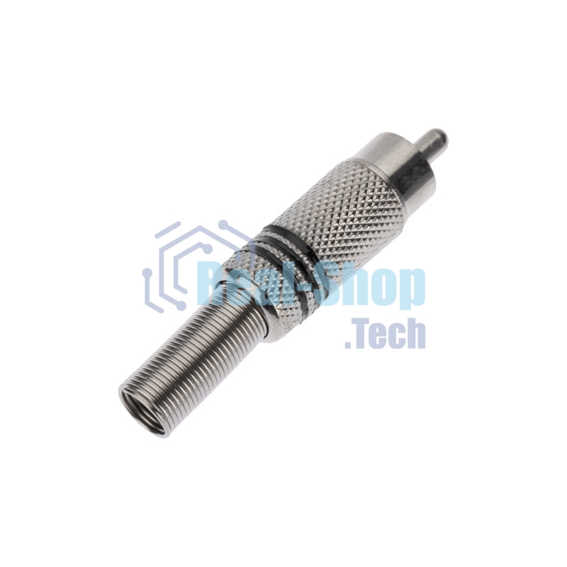 Разъем штекер Proconnect RCA металл под винт ZN черный/красный